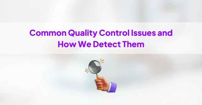 Common Quality Control Issues and How We Detect Them