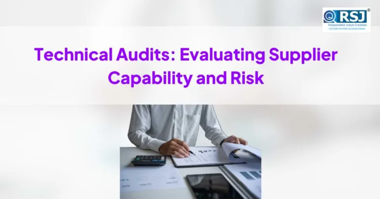 Technical Audits Evaluating Supplier Capability and Risk